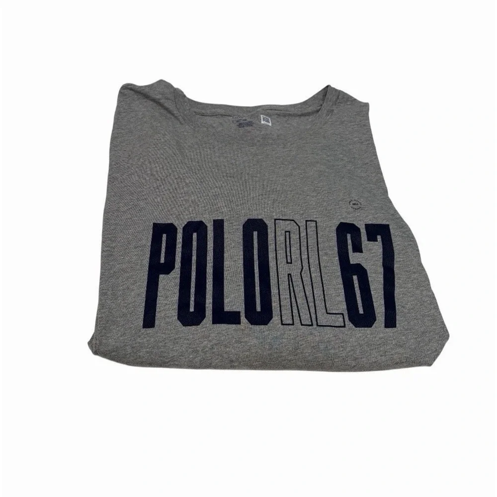 Polo Ralph Lauren M Print Shop Graphic Logo T-Shirt Grey 4XB NWT
